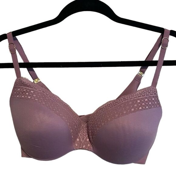 Victoria’s Secret- Lined Demi Bra in Mauve w Solid Lace Trim Underwire, 34DD - Picture 8 of 8
